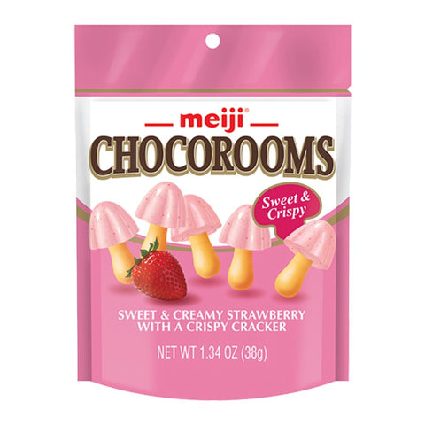 Meiji Chocorooms (38g) - Chocolate and Strawberry Sugarliciousltd