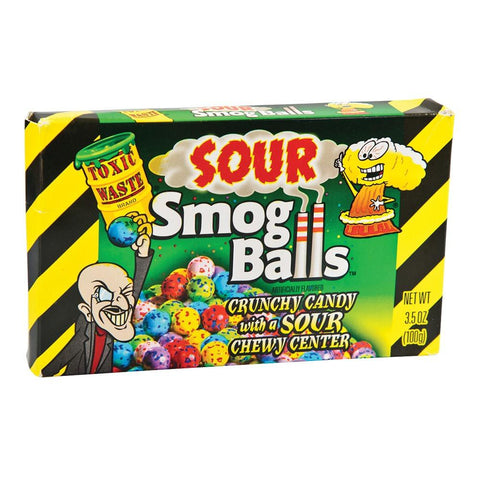 Toxic Waste Sour Smog Balls Theatre Box (100g) Sugarliciousltd